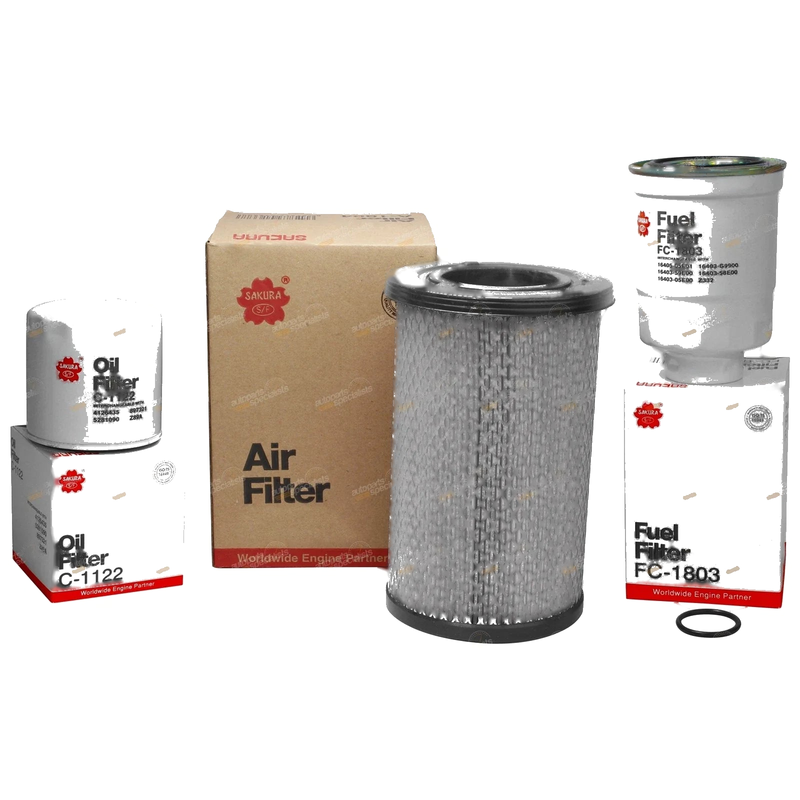 Oil Air Fuel Filter Service Kit Nissan Navara D22 2.5L YD25DDTi (2002-2016)