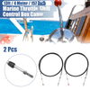 Outboards 2 x 13ft Marine Throttle Shift Control Box Cable with Clevis Black