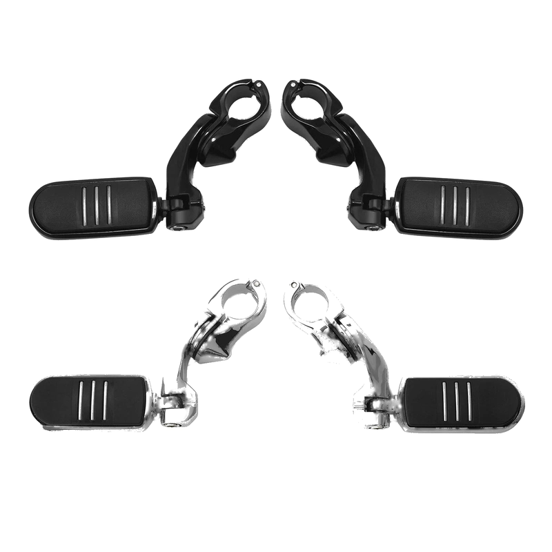 Harley Touring 1 1/4" Short Angled Highway Engine Guard Footpegs (2009-2023)