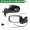 Toyota Yaris Hatchback Left Side Door Mirror Gloss Black (2006-2011)