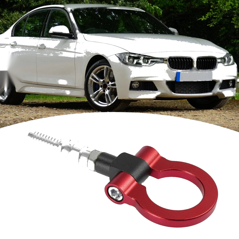 BMW 325i 328i 335i 550i Red Aluminum Alloy Front Bumper Tow Hook (2006-2013)