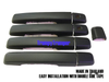 Isuzu D-Max MU-X Matte Black 4 Door Handle Cover Trim (2012-2019)
