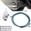 Brake Line / 51.18" x 10mm / Motorcycle Hydraulic Oil Hose Stainless Steel Blue