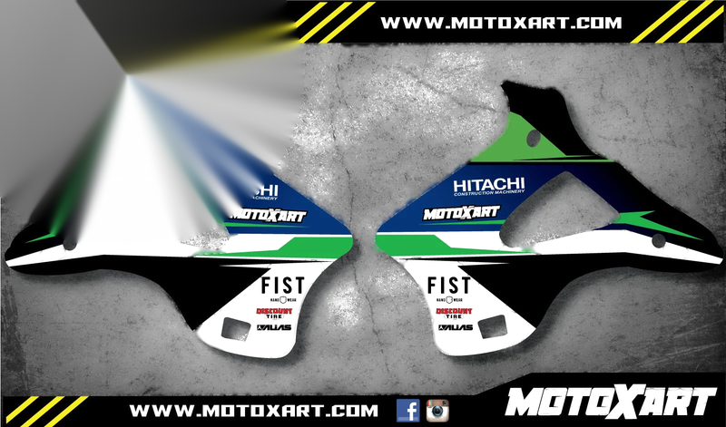 Kawasaki KX 250 Radiator Decals (1994-1998)