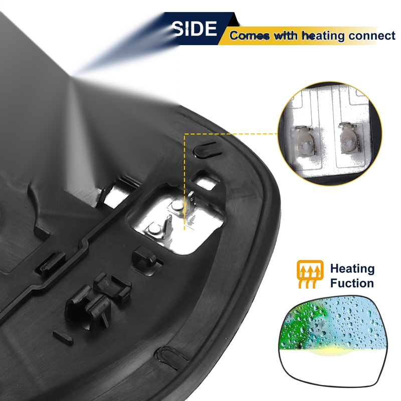 Lexus GX470 Heated Left Side Rearview Mirror Glass (2003-2009)