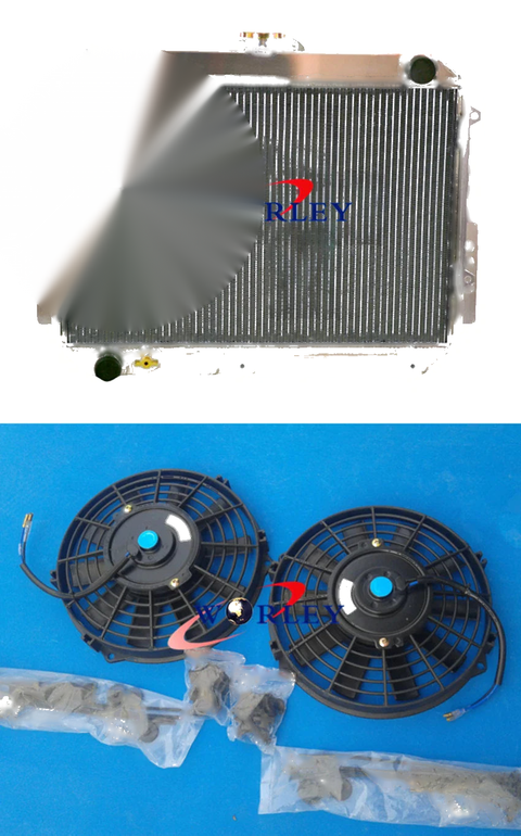 Ford Courier, Mazda B2200 2 Row Radiator + Fan (1984-1993)