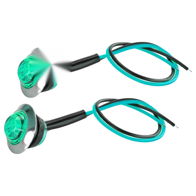 Car Truck Van Motorcycle 10Pcs 3/4" LED Side Marker Turn Signal Lights