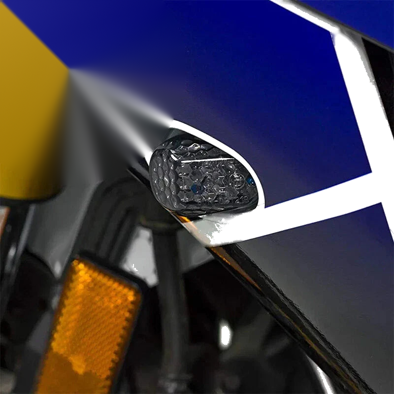 Yamaha YZF R1 R6 R6S Smoke Flush Mount LED Turn Signal Lights (2000-2023)