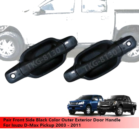 Isuzu Dmax 2 x Black Outer Door Handles (2003-2011)