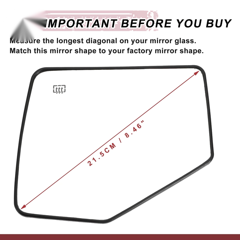 Ford Explorer Heated Left Driver Side Mirror Glass (2006-2010)