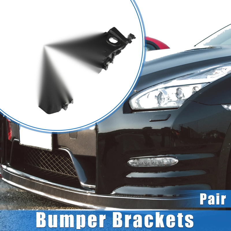 Kia Forte (2010-2013) - Black Cover Front Bumper Brackets