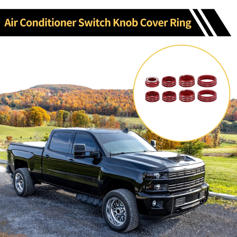 GMC Sierra Light Switch Knob Cover Ring Red (14 - 18)