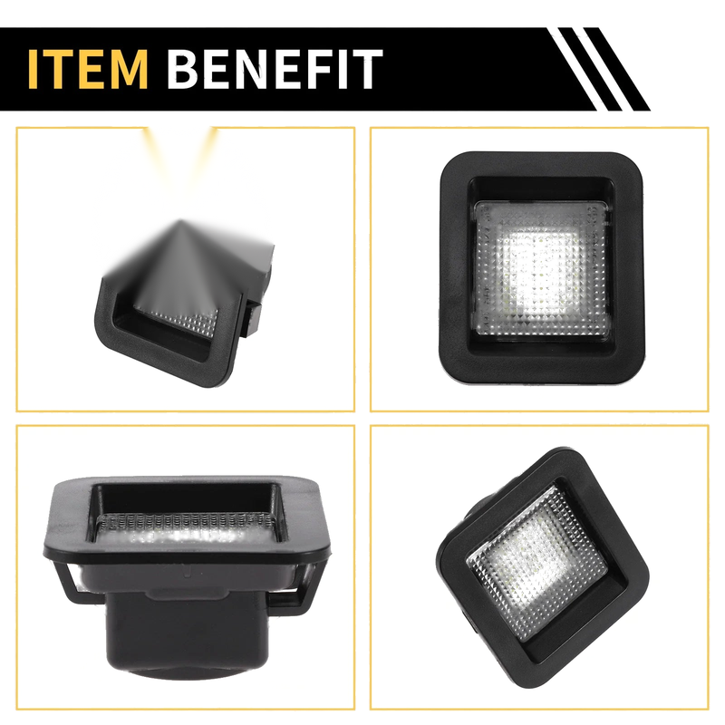 Ford F-150 (2015-2023) White Lens 2 x License Plate Light Tag Lamps