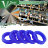 Oil Seal TPU Rotary Shaft Seal 30x42x10mm High Pressure Blue 5 Pcs