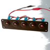 Car Truck RV Boat Dash 12V-24V 5 Gang Rocker Toggle Switch Panel Red LED