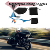 Motorcycle Riding Goggles Light Red Lens Blue Frame PC TPU Cycling Sunglasses