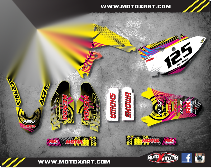 Suzuki RMX 450 Full Custom Neon Sticker Kit (2010-2017)