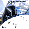 1 Pair 43mm Motorcycle Handlebar Clip Ons Universal Silver Tone