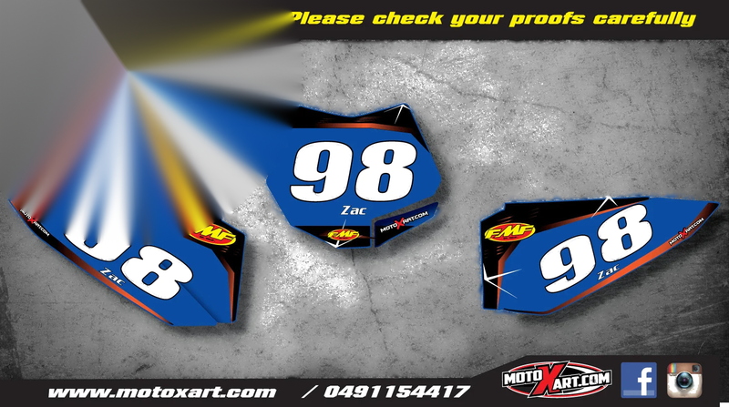 KTM 50 Custom Number Plates 2009-2015