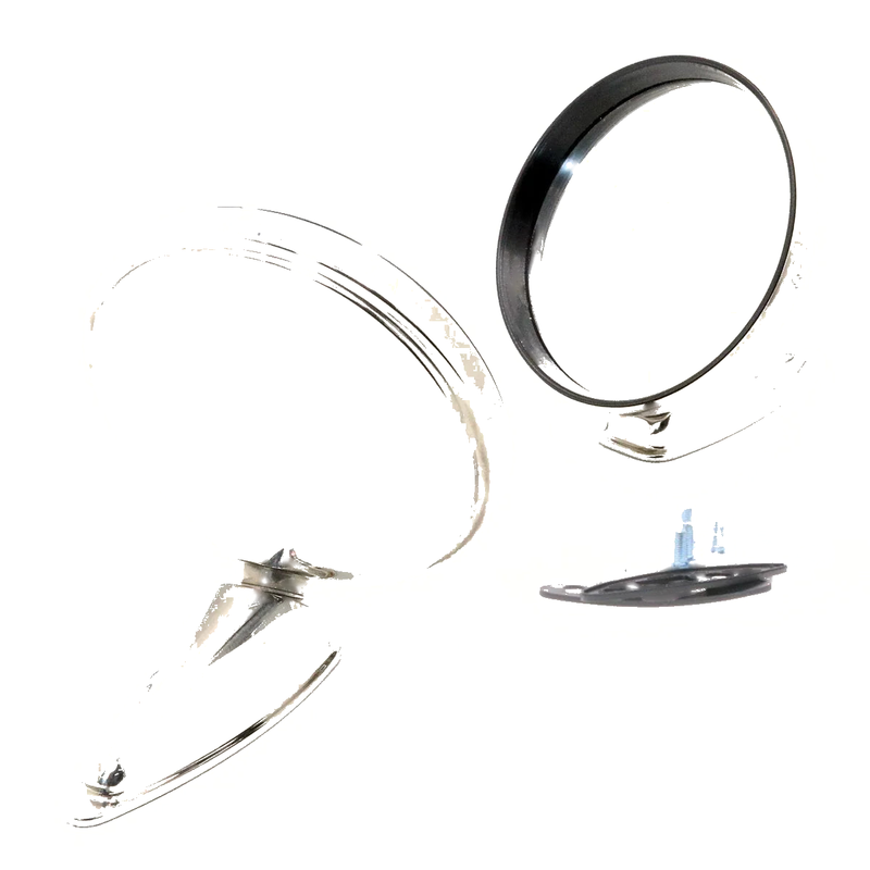 Ferrari 275 GTB 1964-1966 Chrome Stainless Steel Door Fender Mirrors Set
