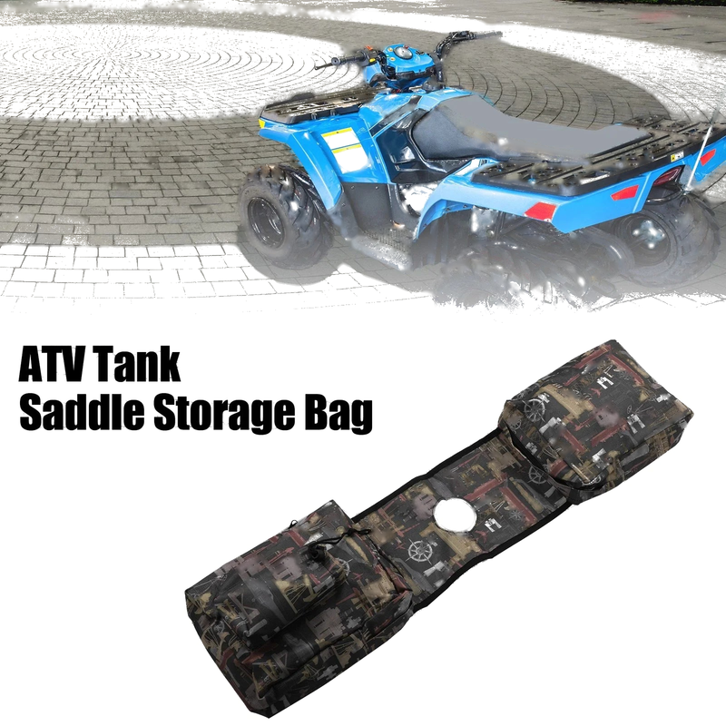 ATV UTV Motorcycle Fuel Tank Saddlebags Cargo Pouch Storage Bags