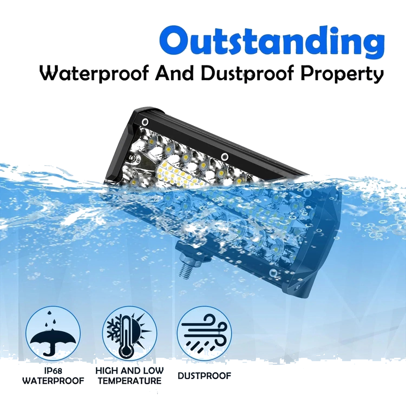 120W LED 7 Inch Work Light with Mounting Bracket IP68 12–24V