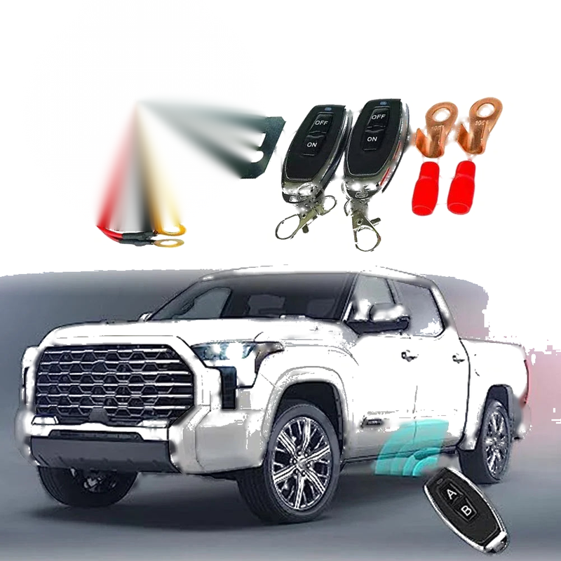 Vehicle Security 4 AWG Battery Cables with Wireless Disconnect Switch
