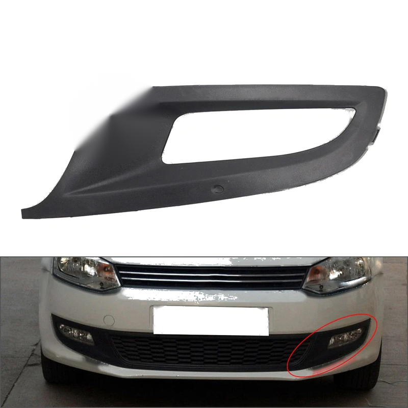 VW Polo Front Lower Left Bumper Fog Light Grille Cover (2010-2013)