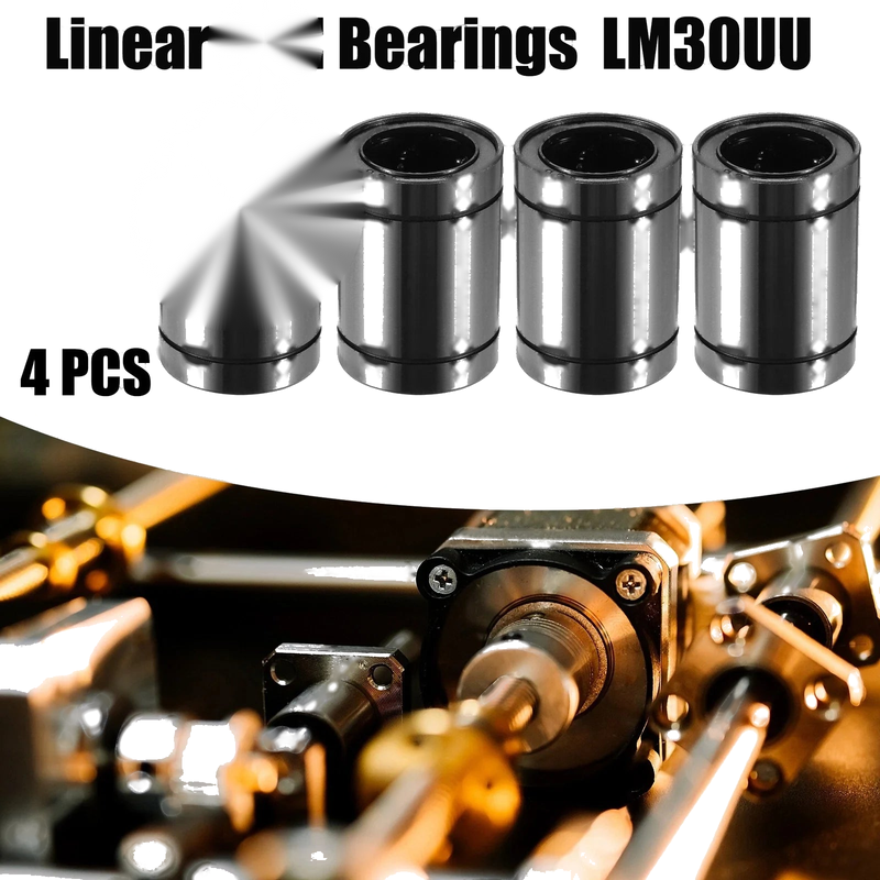 4 x LM30UU 30mm ID x 45mm OD x 64mm Length Car Linear Ball Bearings