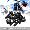Motorcycle Fairing 10pcs M6 Black Aluminum Hex Socket Head Screws