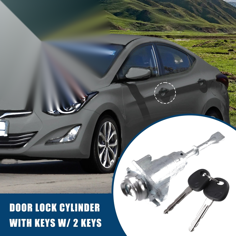 Hyundai Elantra Front Left Door Lock Cylinder with 2 Keys (2006-2010)