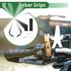 Motorcycle Handle Bar Throttle Black Plaid 7/8" 22mm Hand Grips Cover Kit