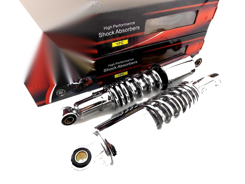 Yamaha SR250 300mm JBS Chrome Rear Shock Absorbers (1980-1982)