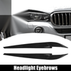 BMW X5 X6 Headlight Eye Lid Cover Stickers  Black