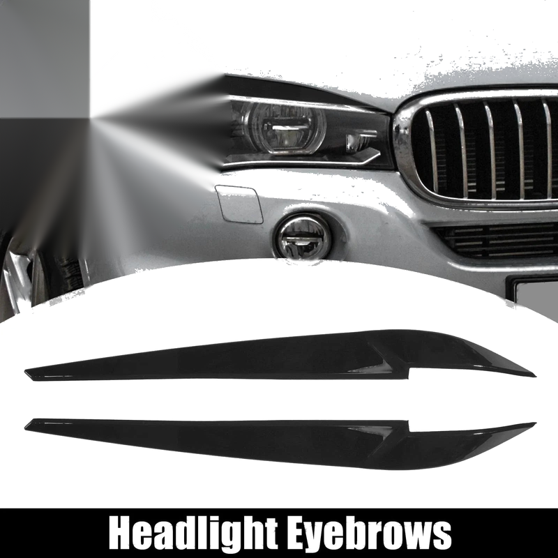BMW X5 X6 Headlight Eye Lid Cover Stickers  Black
