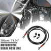 Motorcycle Brake Hose 28 90 Degree Braided Line Clutch Tube 200cm Black