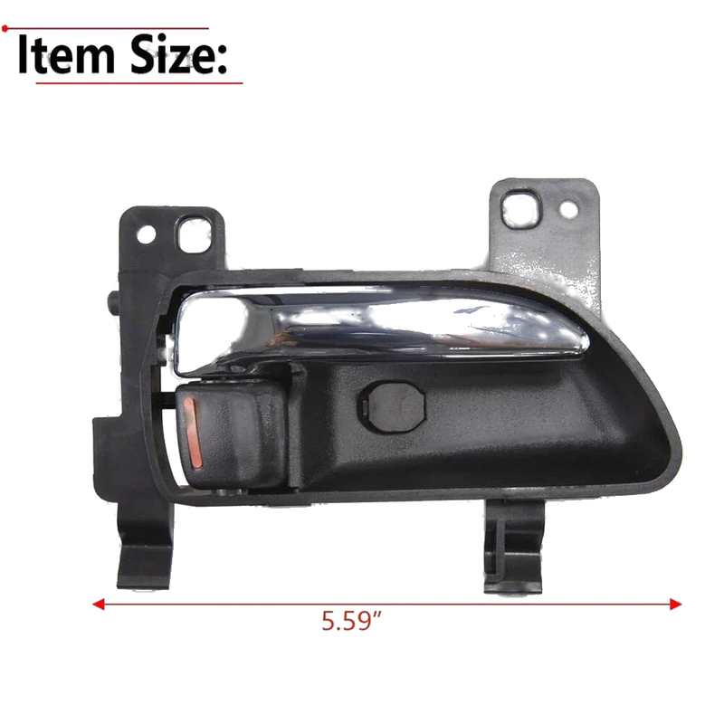 Subaru Toyota Black Inside Right Door Handle with Chrome Lever