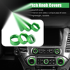 Chevy Silverado GMC Sierra 8 x Green Radio Switch Knob Cover (2014-2018)