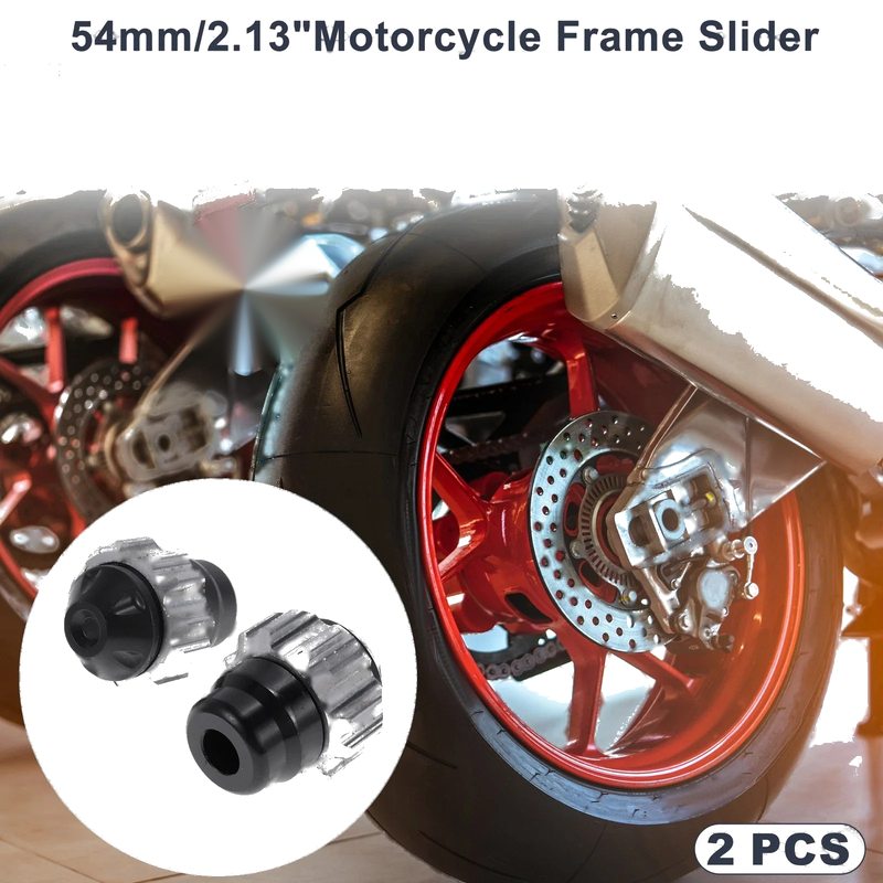 Motorcycle 0.59" Aluminum Alloy Plastic Motorcycle Slider Frame 2 x