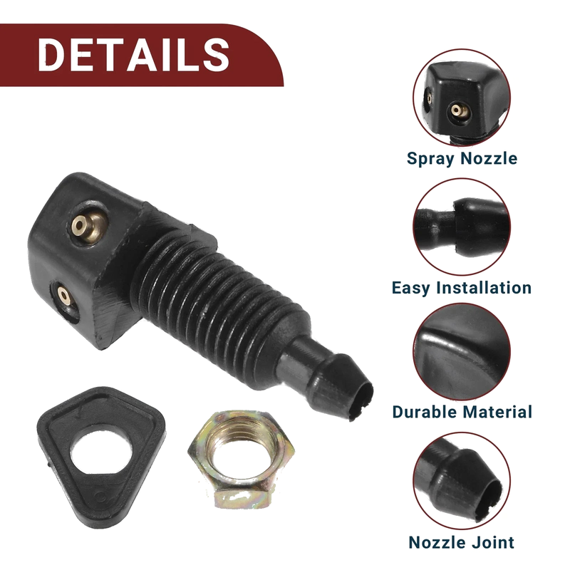 GMC Front with Hose and Connectors Windshield Washer Nozzle 1x