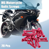 20 x M6x30mm Motorcycle Hexagon Socket Fastener Bolts Screws Red Aluminum Alloy