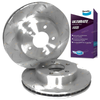 Falcon BA BF Front Drilled & Slotted Disc Rotors + ULT Brake Pads