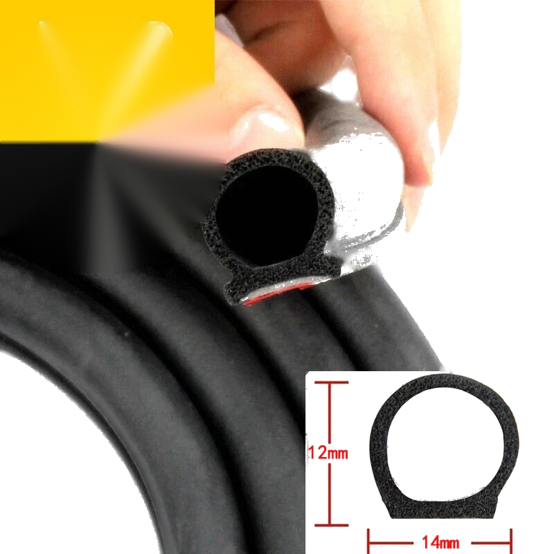 Car Auto Truck Van Door Window D-Shape Weatherstrip Seal