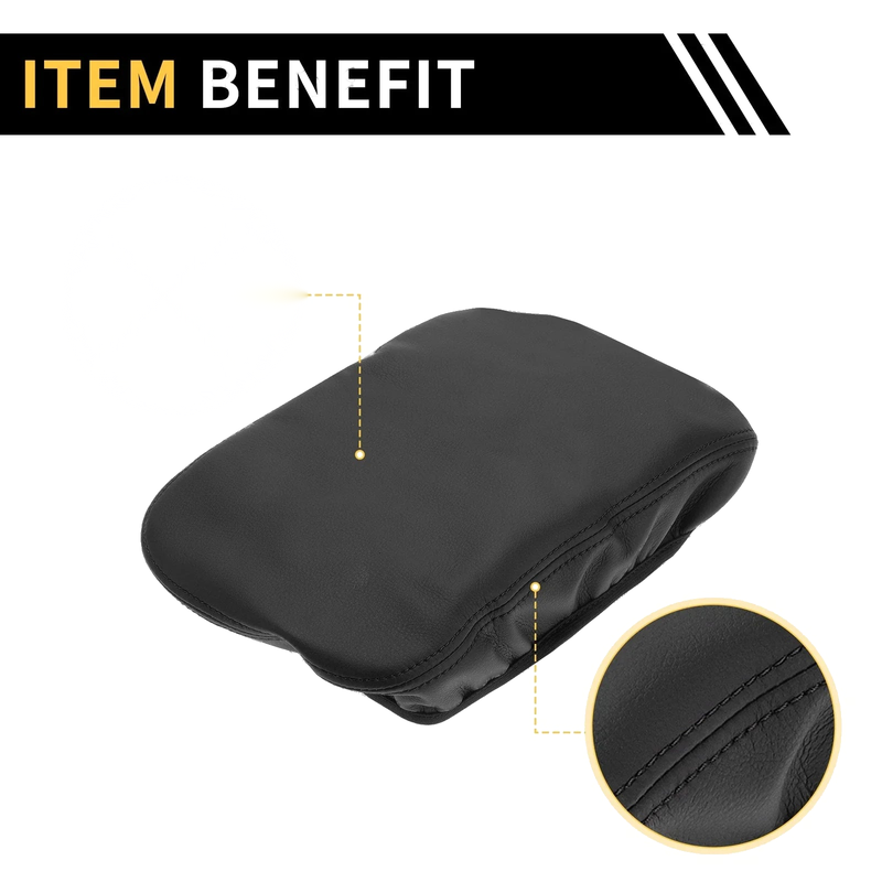 Center Console Cover GMC Canyon Microfiber Leather Anti-Scratch Black