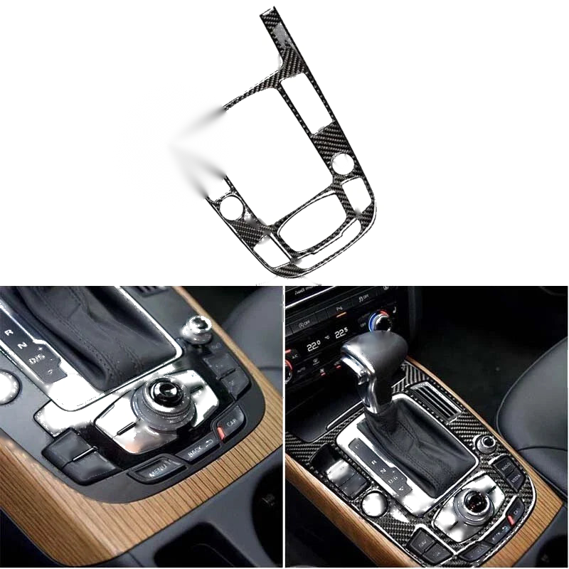 Audi A4 B8 2013-2016 Real Carbon Fiber Gear Shift Knob Panel Cover Trim Fit