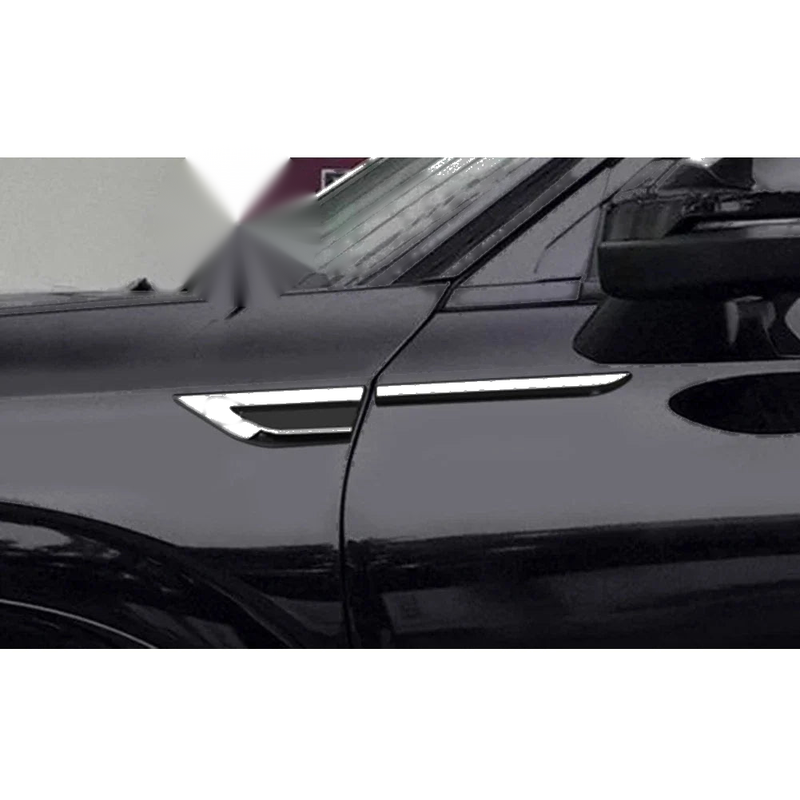 Car Stainless Steel Front Door Side Fender Emblem Dagger Cover Trim