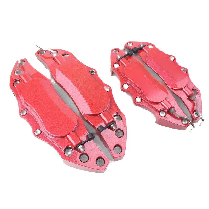 Universal Car - Large & Medium Red 4 x 3D Metal Brake Caliper Covers