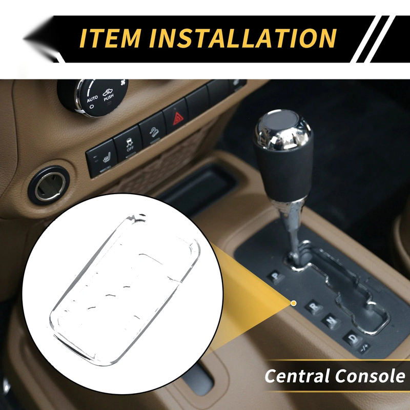 Jeep Wrangler JK JKU Center Console Gear Shift Frame Trim (2011-2017)