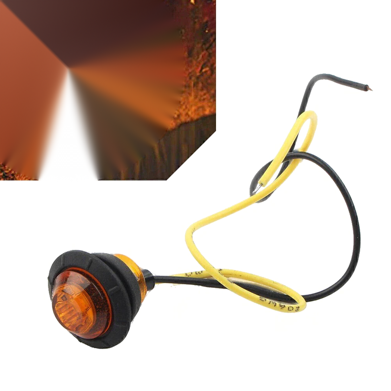 Car Truck SUV Bus Van Round LED Light Front Rear Side Marker Lamp