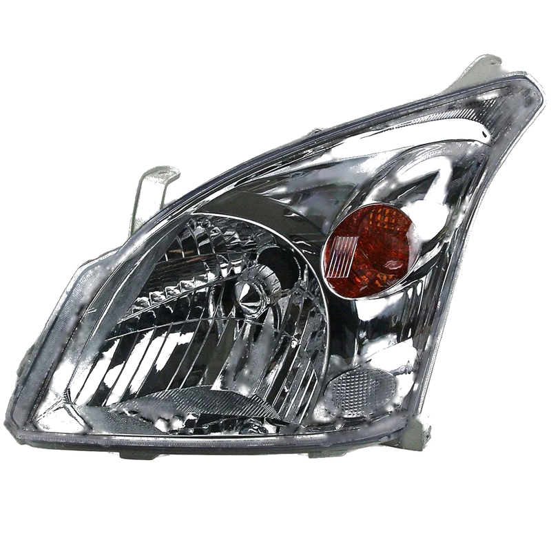 Toyota Land Cruiser Prado LH+RH Head Light Lamps Chrome (2002-2009)